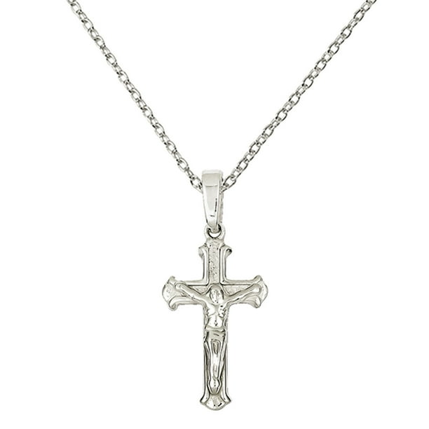 Sterling Silver Petite Hollow Cross Adjustable Necklace 16-18 Inch Sterling Silver Petite Hollow Cross Adjustable Necklace 16-18 Inch